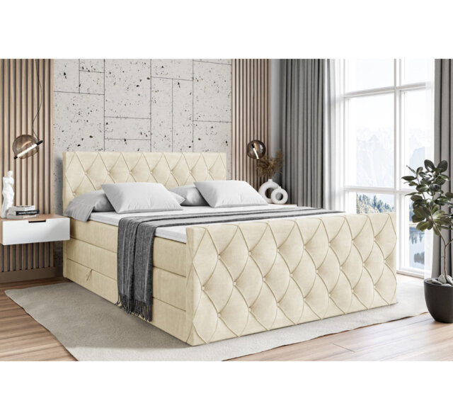 Upholstered Bed with Mattress