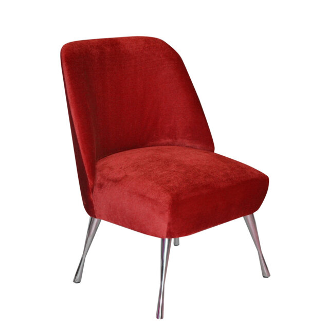 Vintage Upholstered Slipper Chair