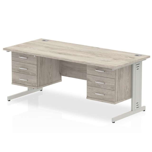 Zetta Metal Base Executive Desk