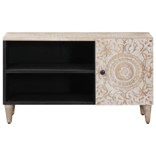 TV Cabinet With Storage With Door Modern Indoor Media Stylish Unit Chic