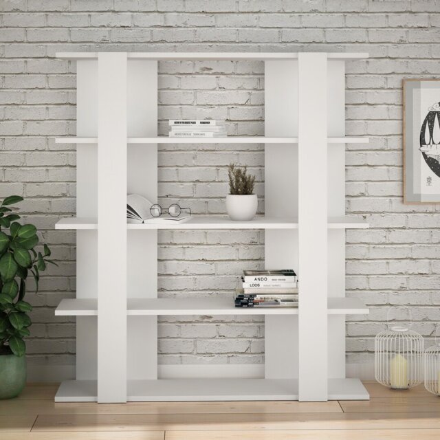 Amabilia 4 Tier Wall Mounted Bookcase Display Unit