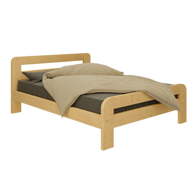 Nodax Wooden Bed Frame Nordic Sky (F2) - Solid Pine Wood, Easy Assembly, Sturdy Slats & Extra Support Legs Bed Frame Furniture