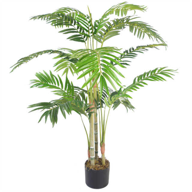 Large Artificial Palm Tree Areca Planter Realistic 120cm 4ft.