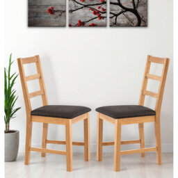 47cm H Fabric Upholstered Ladder Back Side Chair