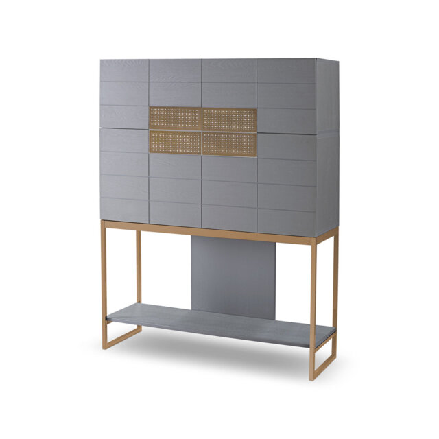 Gunver Stainless Steel Secretary Desk
