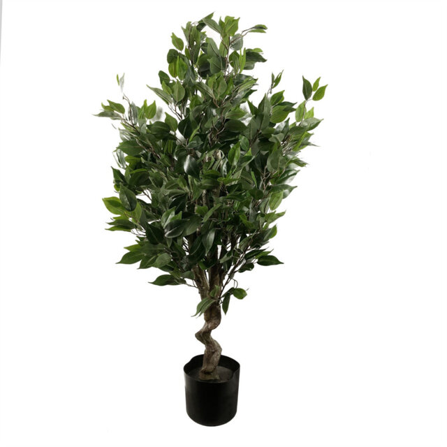 Faux Tree in Metal Planter
