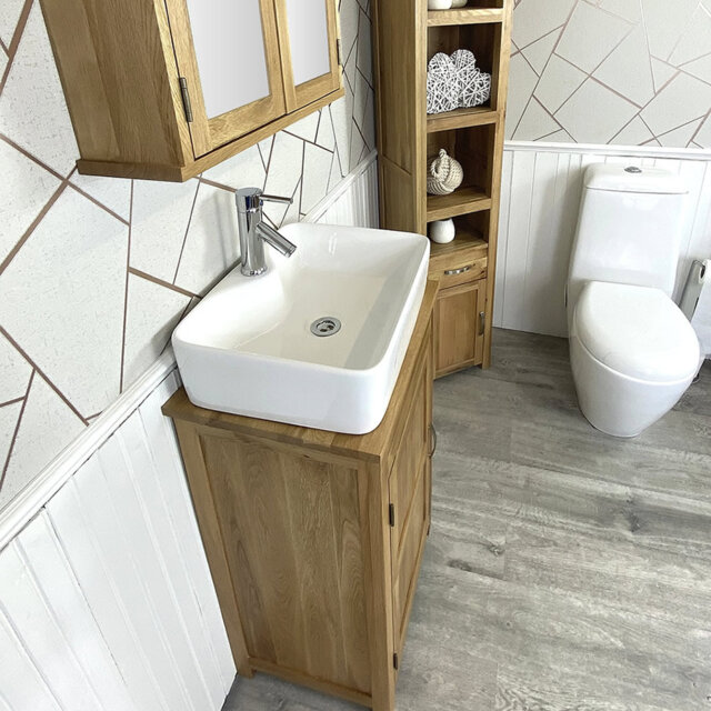 Martine 520mm Single Bathroom Vanity with Vessel Ceramic Basin