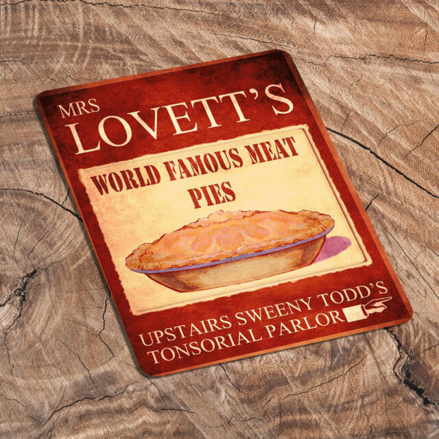 Kabri Mrs Lovetts World Famous Meat Pies Metal Wall Décor