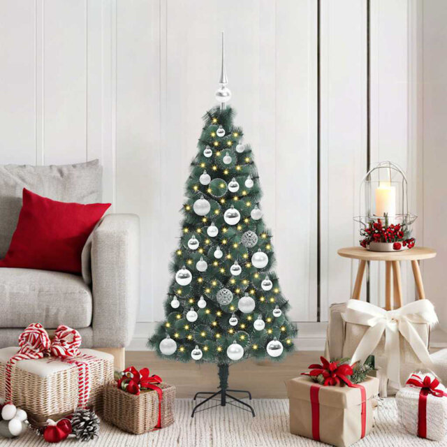 Artificial Pre-lit Christmas Tree with Ball Set