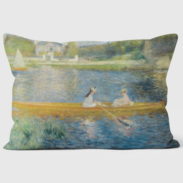 The Skiff (La Yole) - Pierre-Auguste Renoir - National Gallery Cushion
