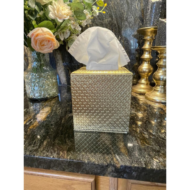 Square PU fabric Tissue Box Cover