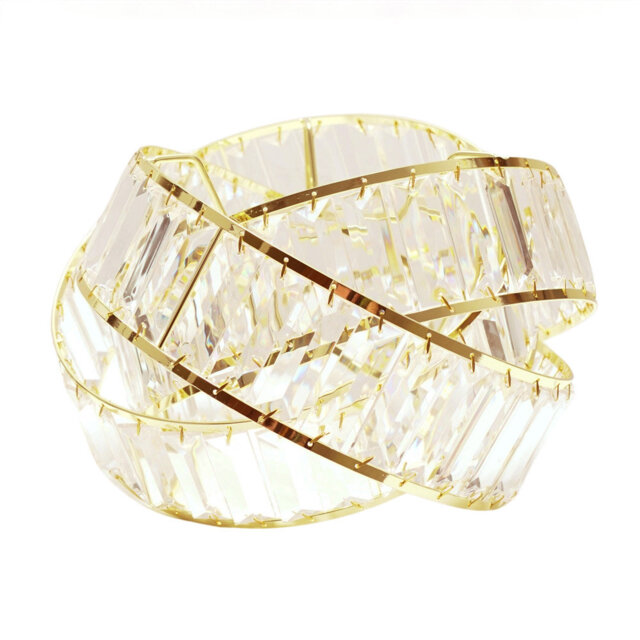19cm H Acrylic Drum Lamp Shade ( Slip-On ) Gold