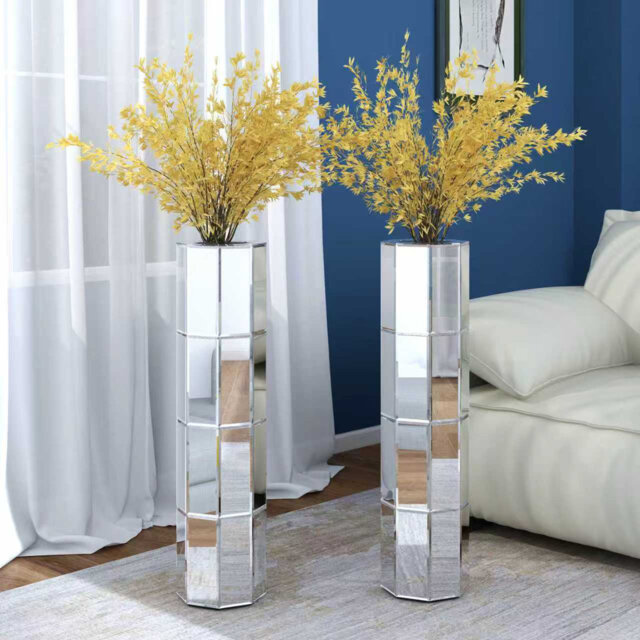 70CM Tall Glass Flower Vase Room Decor (Set of 2)