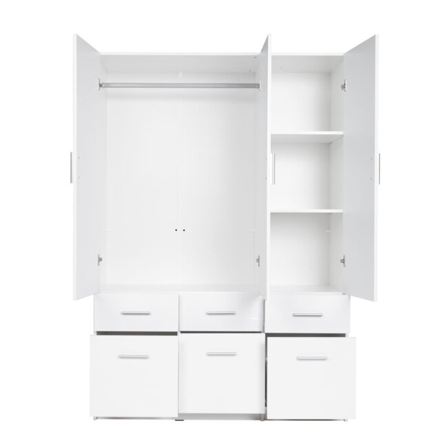 TALLIN 04 - 3D Wardrobe 6 DRAWERS W10200 - WHITE W10200 - WHITE 04 B