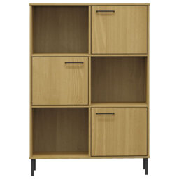 Aatifa 128.5cm H x 90cm W Solid Wood Cube Bookcase