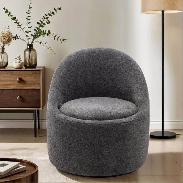 Lawandra 71.9Cm Wide Swivel Barrel Chair