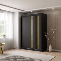 Sliding Wardrobe AURIS  with Gold Strips