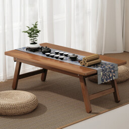 Folding Coffee Tea Table Wooden Foldable Low Table Tatami Floor Table Furniture
