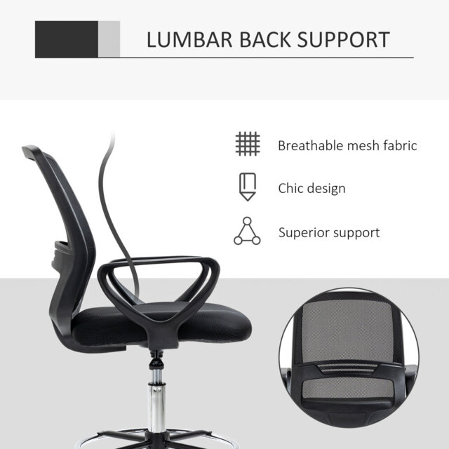 Longlier Mesh Draughtsman Chair