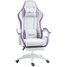 Vinsetto Gaming Chair with Reclining High Back Footrest