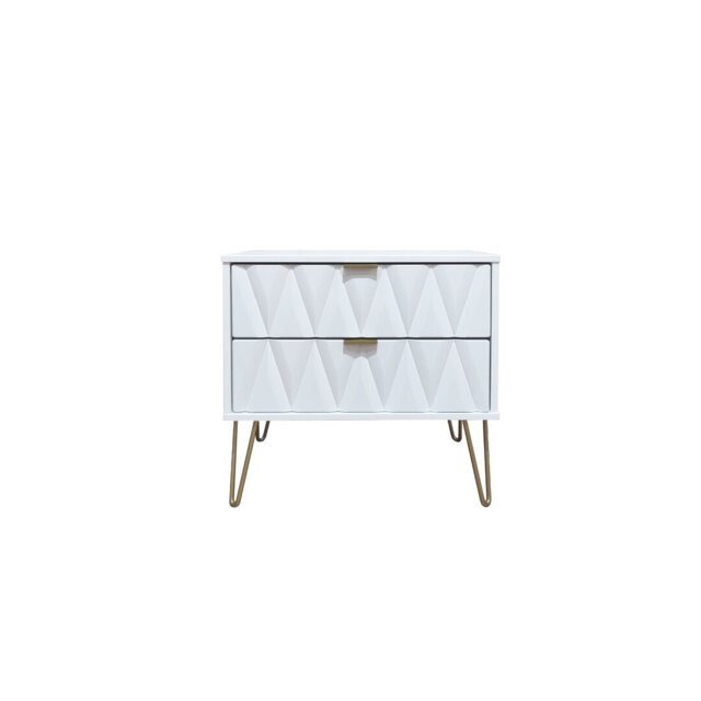 Fully Assembled Payson 2 Drawer Bedside Table