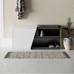 Aero Upholstered Storage Bench Entryway & Hallway Seating with Shoe Storage