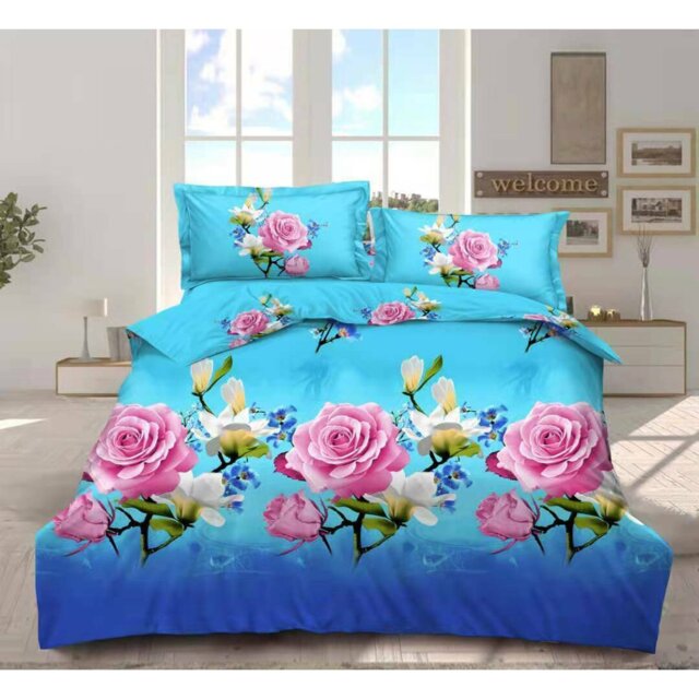 Chiang Microfiber Floral Duvet Cover Set with Pillowcases Included