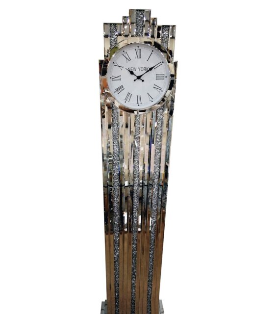 Aquila Crushed Diamante Jewel New York 189cm Grandfather Clock