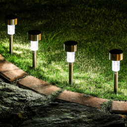 Stainless Steel Solar Powered Stainless Steel Pathway Light Pack