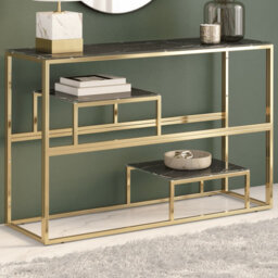 Geise 110cm Glass Top Console Table