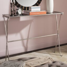 Romain 90cm Glass Top Console Table