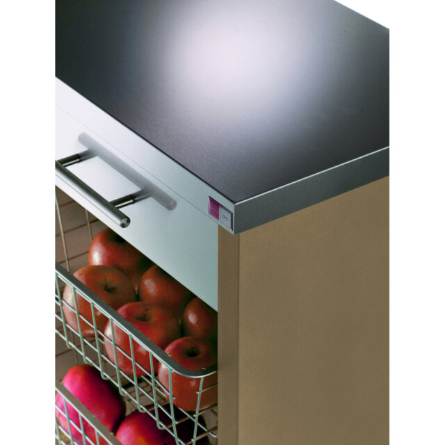 Chelsea 48cm W Steel Kitchen Trolley with Stainless Steel Top and Locking Wheels
