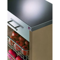 Chelsea 48cm W Steel Kitchen Trolley with Stainless Steel Top and Locking Wheels