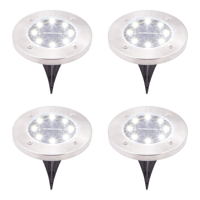 Stainless Steel Low Voltage Solar Powered Integrated LED Pathway Light Pack