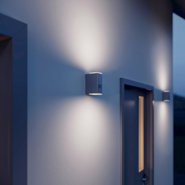 LED Outdoor Wall Light L 930 S Anthracite Motion Sensor Up-/Downlight Softlight Manual Override