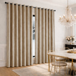 Heavy Velvet Eyelet Ready Made Thermal Drapes & Curtains