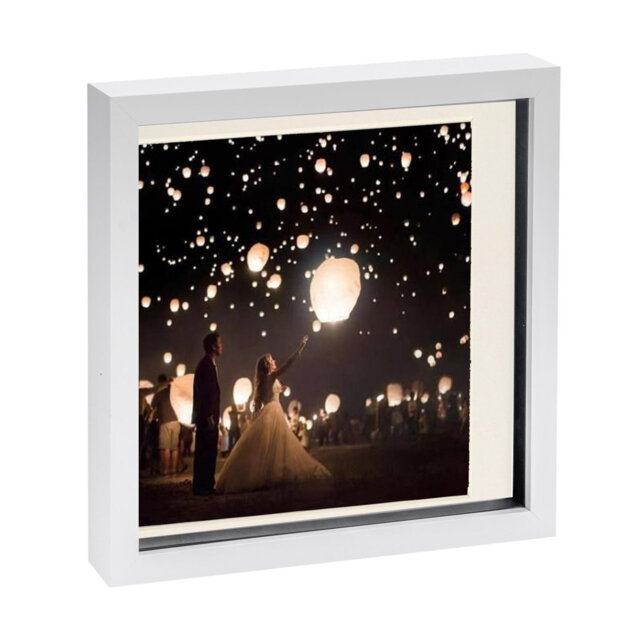 "Nicola Spring - 3D Box Photo Frame - 10 x 10"" with 8 x 8"" Mount"
