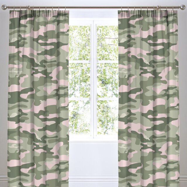 Tilton Camouflage Children Pencil Pleat Curtains