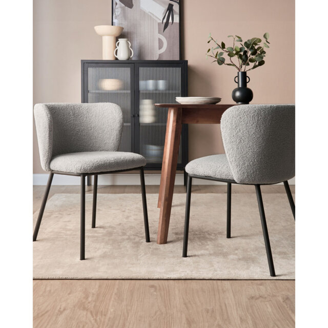 Mina 40cm H Upholstered Metal Spindle Side Chair