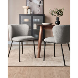 Set of 2 Boucle Dining Chairs MINA