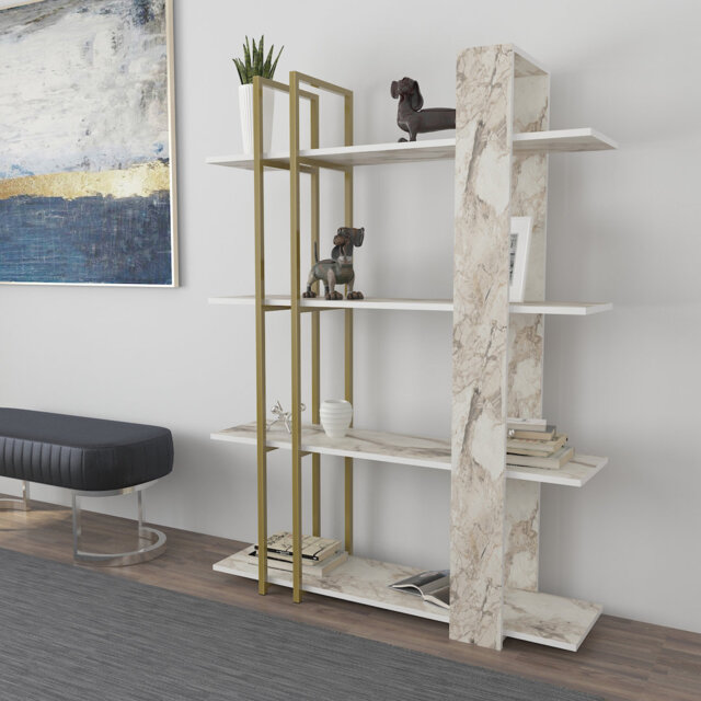 Ostergren 160cm H x 120cm W Stainless Steel Standard Bookcase