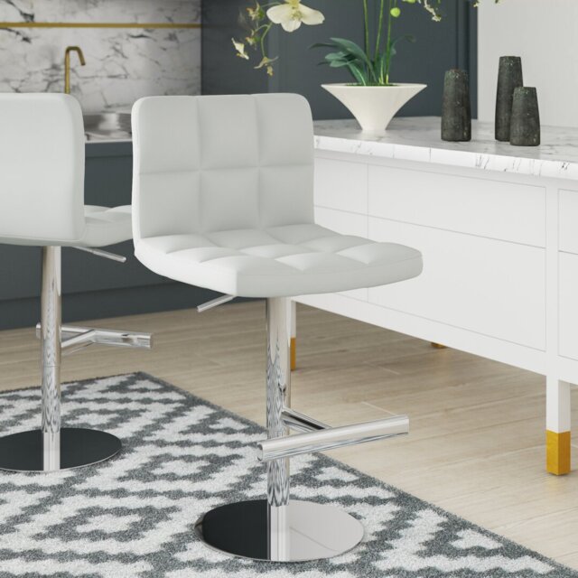 Batson Height Adjustable Swivel Bar Stool