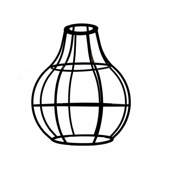 45.72cm H Metal Novelty Lamp Shade ( Uno ) in Black