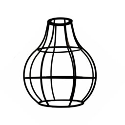 45.72cm H Metal Novelty Lamp Shade ( Uno ) in Black