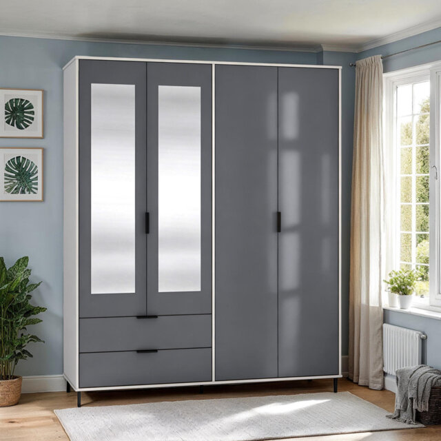 Roseanne 4 Door Wardrobe