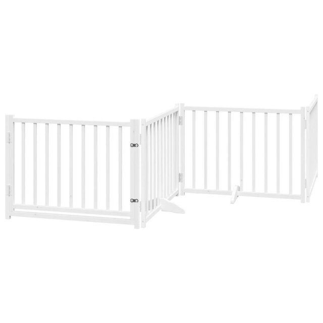 Archie & Oscar Dog Gate With Door Foldable 8 Panels 640 Cm Poplar Wood