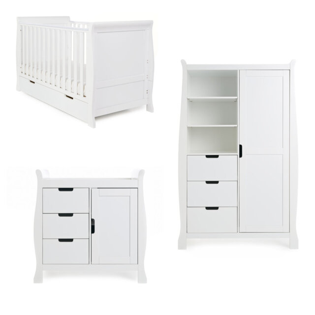 Stamford Cot Bed 3-Piece Nursery Furniture Set