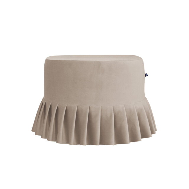 50cm Wide Round Solid Colour Ottoman