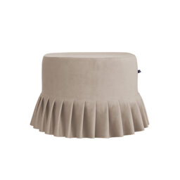50cm Wide Round Solid Colour Ottoman