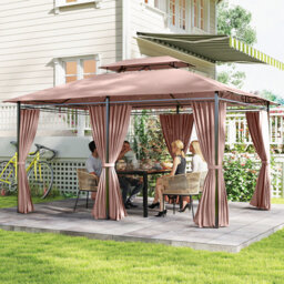 Kattie 4 x 3m Steel Gazebo